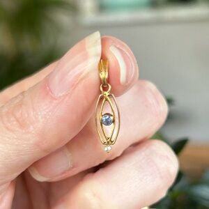 ANTIQUE 10K SOLID GOLD Lavaliere Pendant